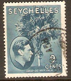 Seychelles 1938 9c grey-blue. SG138a.